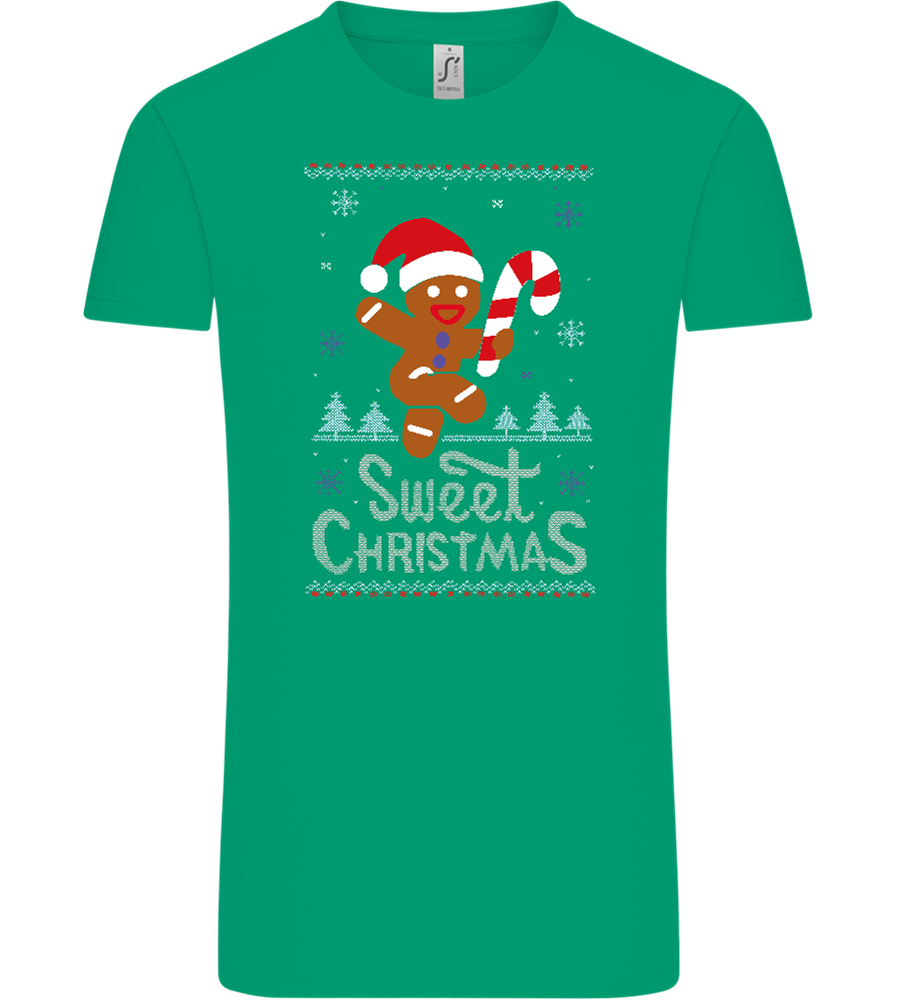 Gingerbread Man Design - Comfort Unisex T-Shirt_SPRING GREEN_front