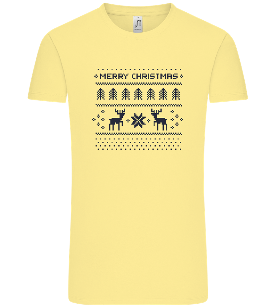 8-Bit Christmas Design - Comfort Unisex T-Shirt_AMARELO CLARO_front