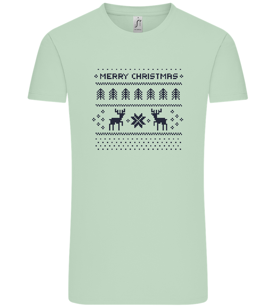 8-Bit Christmas Design - Comfort Unisex T-Shirt_ICE GREEN_front