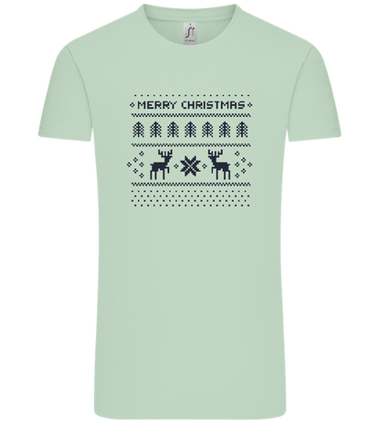 8-Bit Christmas Design - Comfort Unisex T-Shirt_ICE GREEN_front