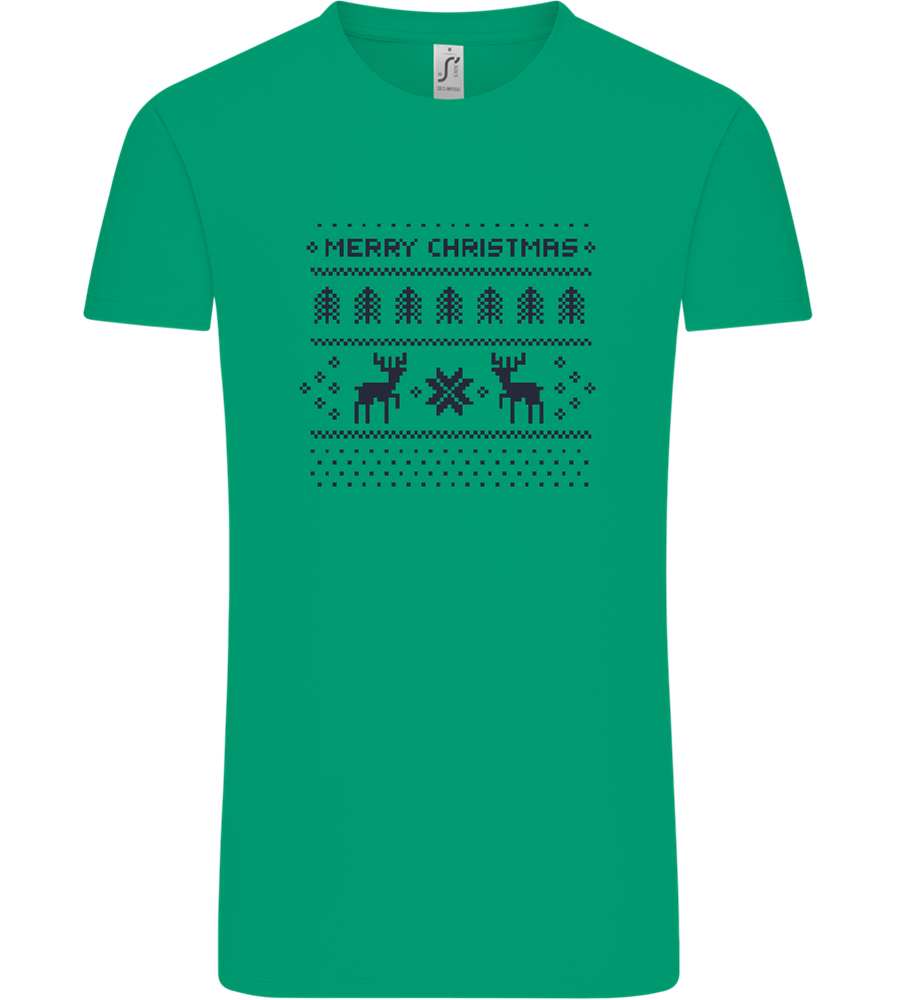 8-Bit Christmas Design - Comfort Unisex T-Shirt_SPRING GREEN_front