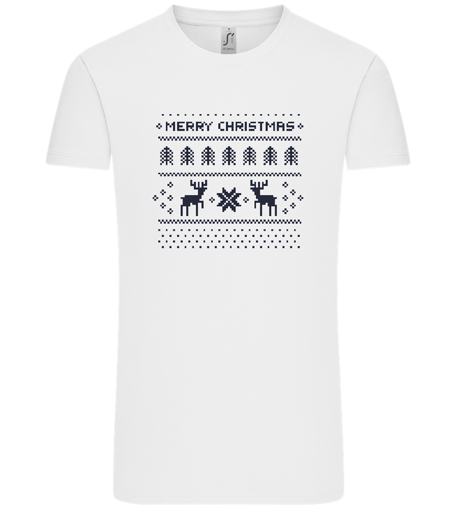 8-Bit Christmas Design - Comfort Unisex T-Shirt_WHITE_front