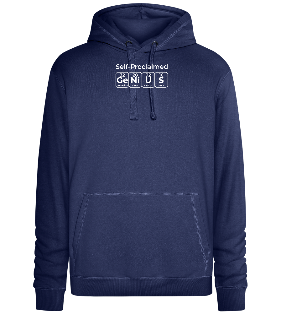 Genius Periodic Table Design - Premium unisex hoodie_DENIM CHINA_front