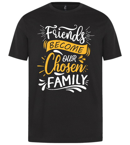 Friends Become Our Family Design - Premium unisex regular fit t-shirt_CHARCOAL MELANGE_front