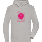 Distorted Pink Smiley Design - Premium unisex hoodie_ORION GREY II_front