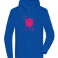 Distorted Pink Smiley Design - Premium unisex hoodie_ROYAL_front