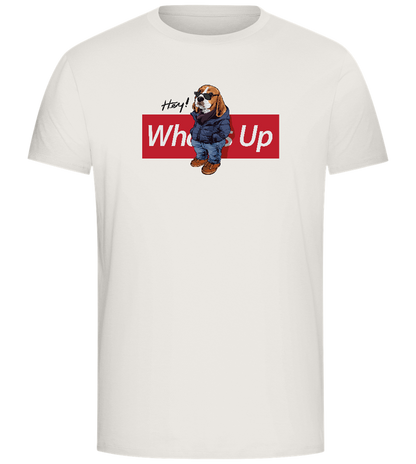 Hey Whats Up Design - Comfort Unisex T-Shirt_ECRU_front