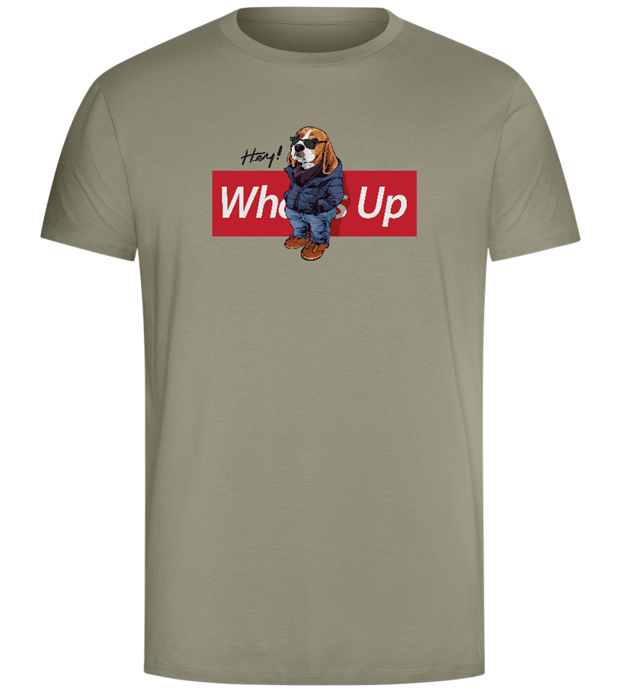 Hey Whats Up Design - Comfort Unisex T-Shirt_KHAKI_front