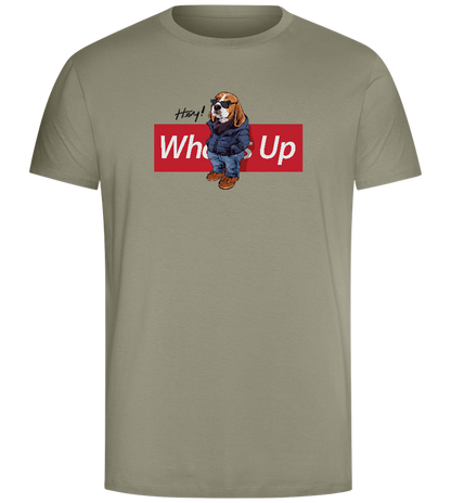 Hey Whats Up Design - Comfort Unisex T-Shirt_KHAKI_front