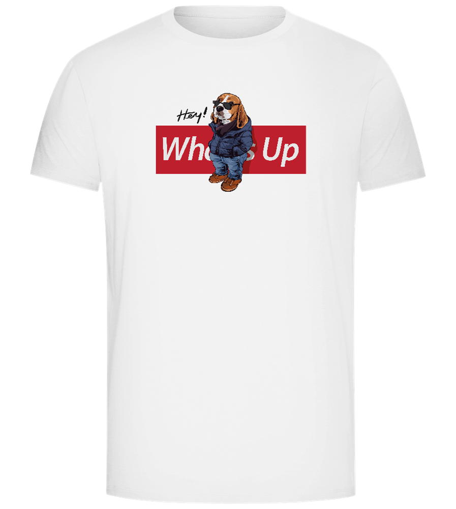 Hey Whats Up Design - Comfort Unisex T-Shirt_WHITE_front