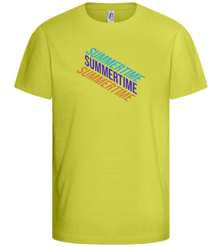 Summertime Design - Basic kids t-shirt_GREEN APPLE_front