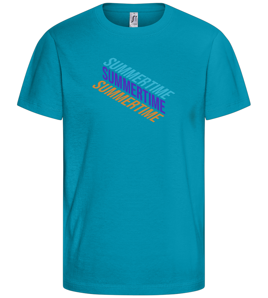 Summertime Design - Basic kids t-shirt_TURQUOISE_front