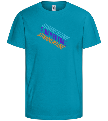 Summertime Design - Basic kids t-shirt_TURQUOISE_front