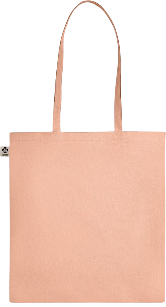 Im a Teacher Design - Essential colored organic cotton tote bag_ORANGE_back