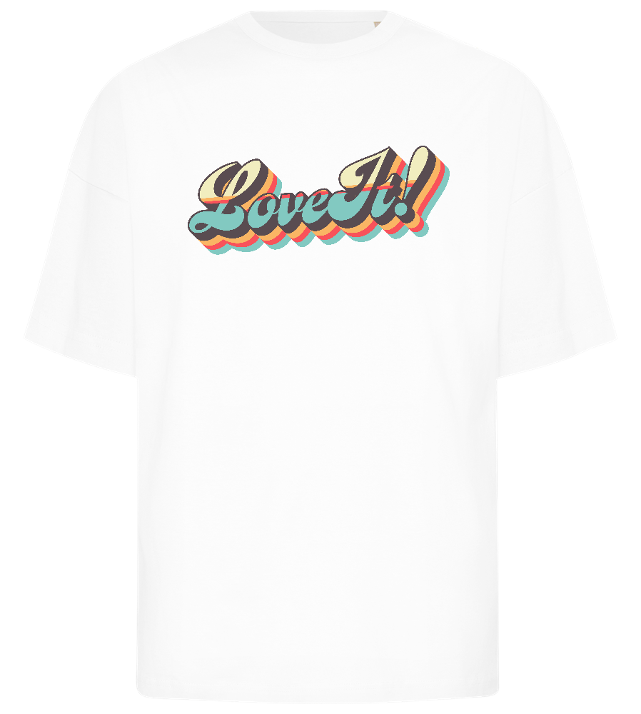 Love It Retro Design - Premium men's oversized t-shirt_WHITE_front