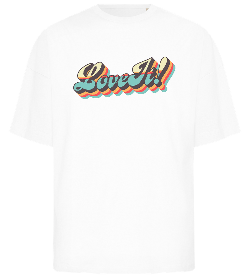 Love It Retro Design - Premium men's oversized t-shirt_WHITE_front