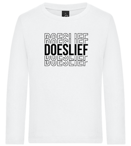 Doeslief Tekst Design - Premium kids long sleeve t-shirt