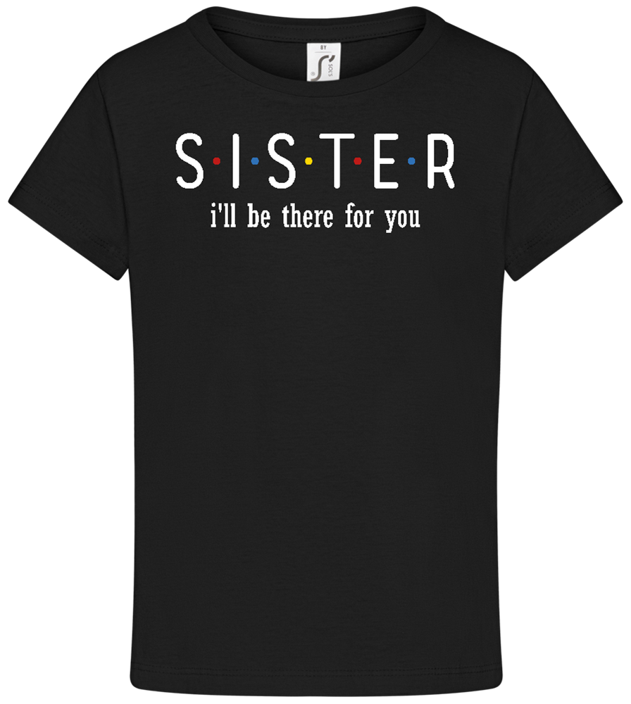 Sister Design - Comfort girls' t-shirt_DEEP BLACK_front