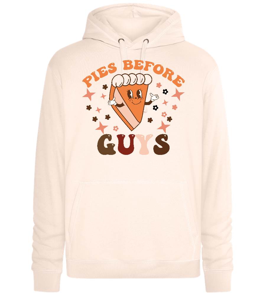 Retro Pies Before Guys Design - Premium unisex hoodie_LIGHT PEACH ROSE_front