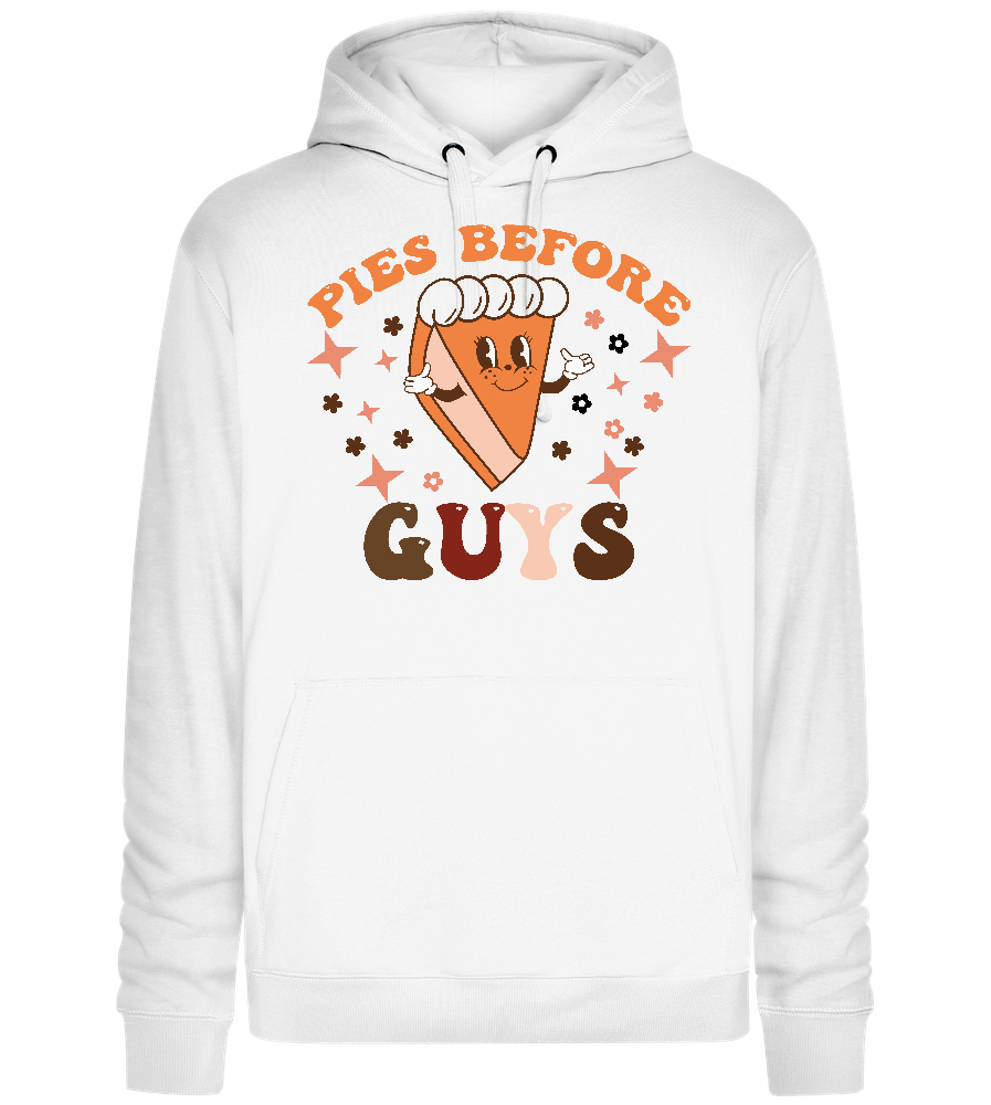 Retro Pies Before Guys Design - Premium unisex hoodie_WHITE_front