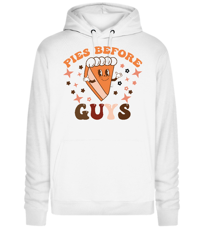 Retro Pies Before Guys Design - Premium unisex hoodie_WHITE_front