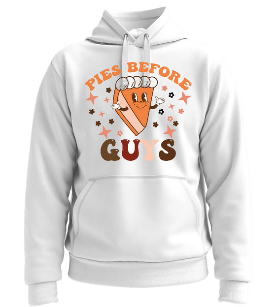 Retro Pies Before Guys Design - Premium unisex hoodie_WHITE_front