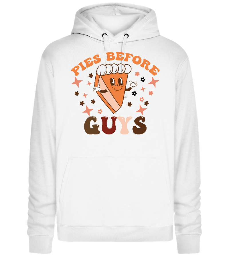 Retro Pies Before Guys Design - Premium unisex hoodie_WHITE_front