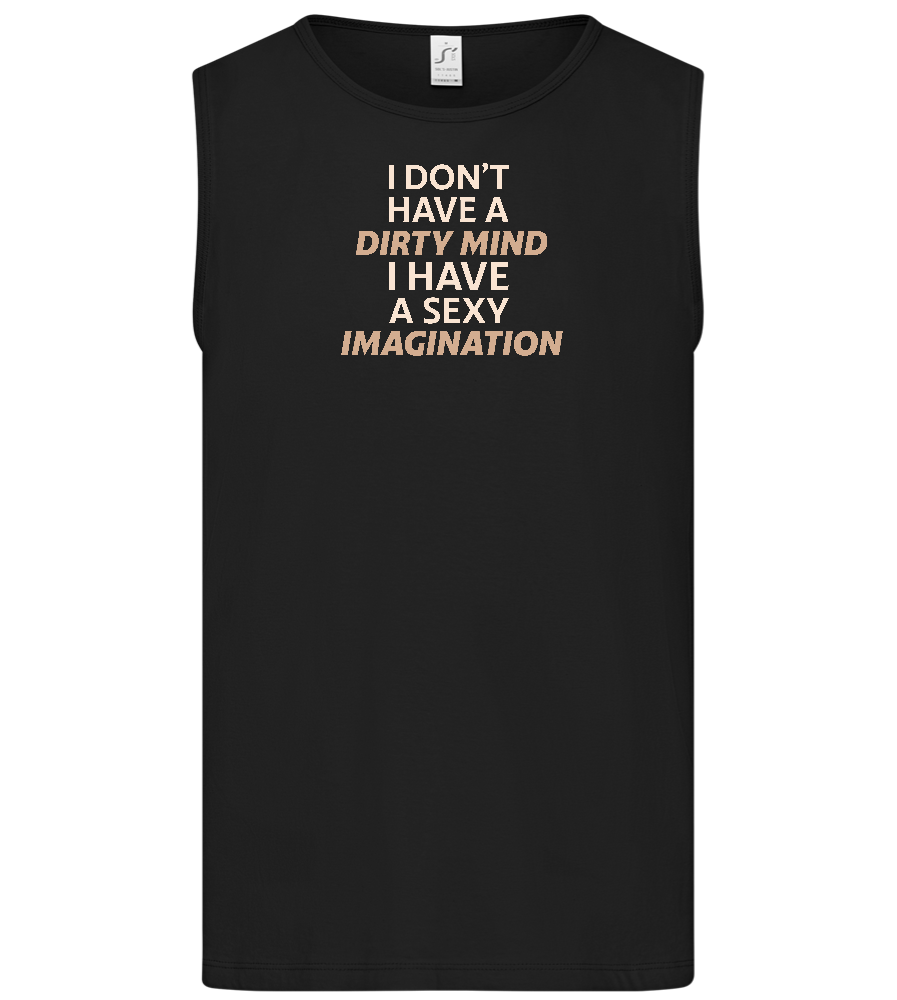 Sexy Imagination Design - Basic men's tank top_DEEP BLACK_front