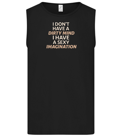 Sexy Imagination Design - Basic men's tank top_DEEP BLACK_front