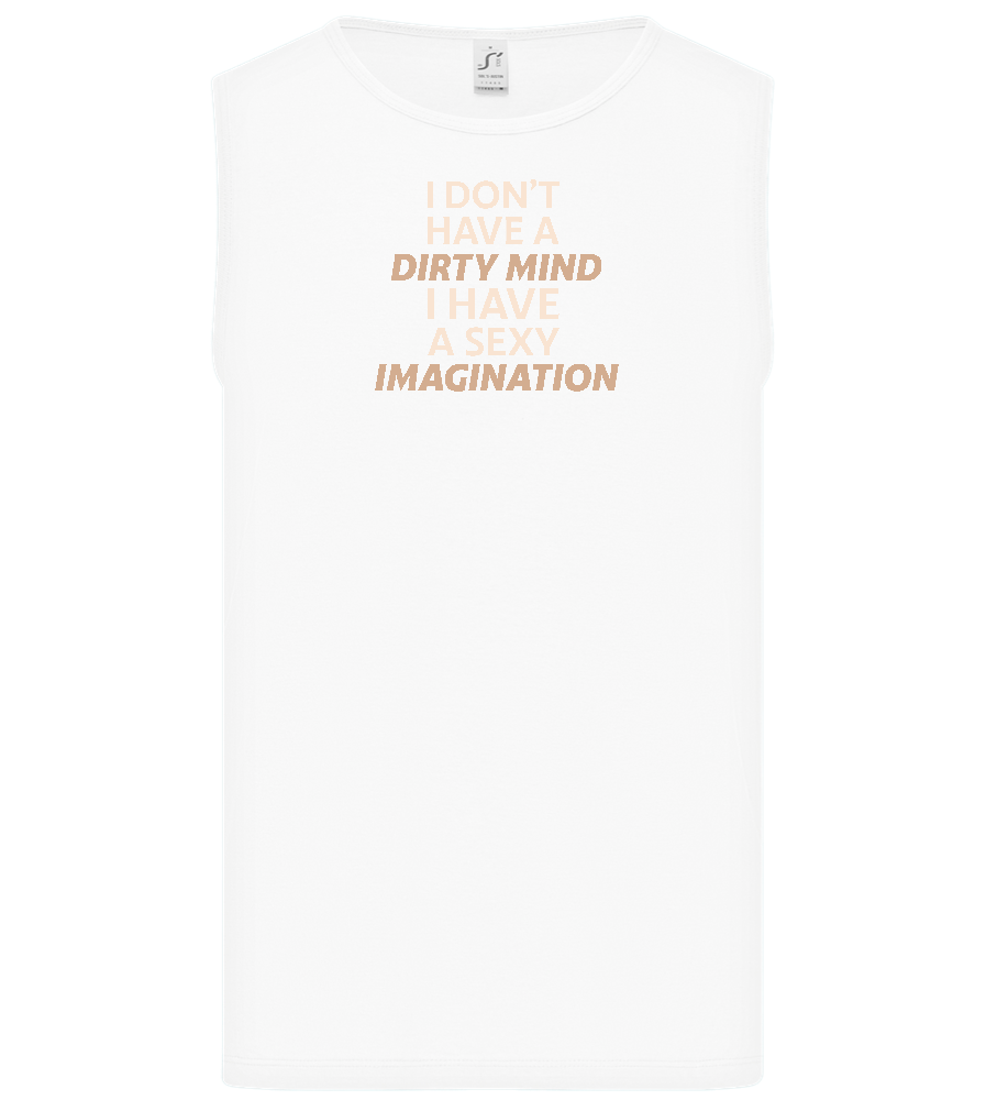 Sexy Imagination Design - Basic men's tank top_WHITE_front