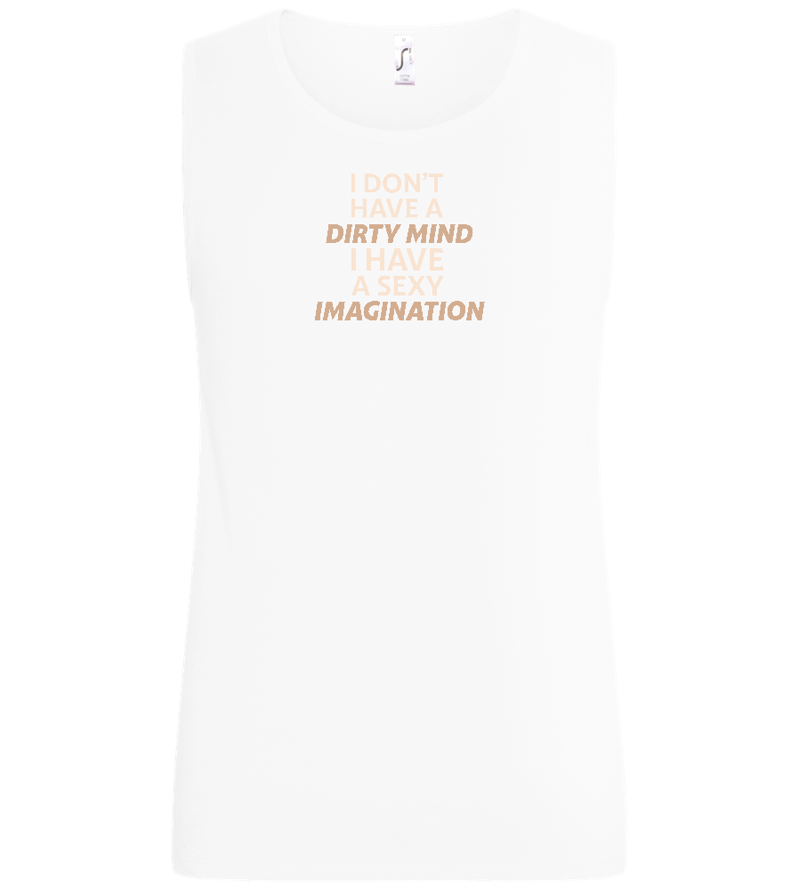 Sexy Imagination Design - Basic men's tank top_WHITE_front