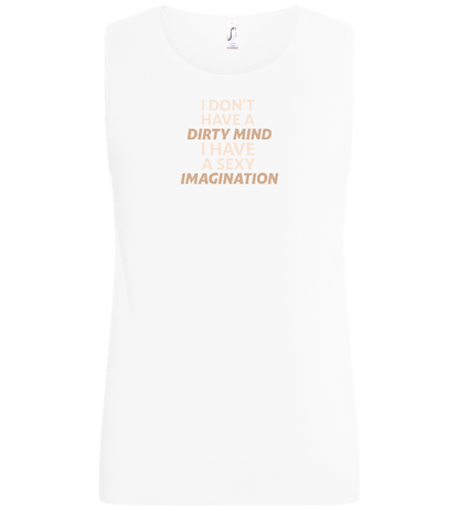 Sexy Imagination Design - Basic men's tank top_WHITE_front