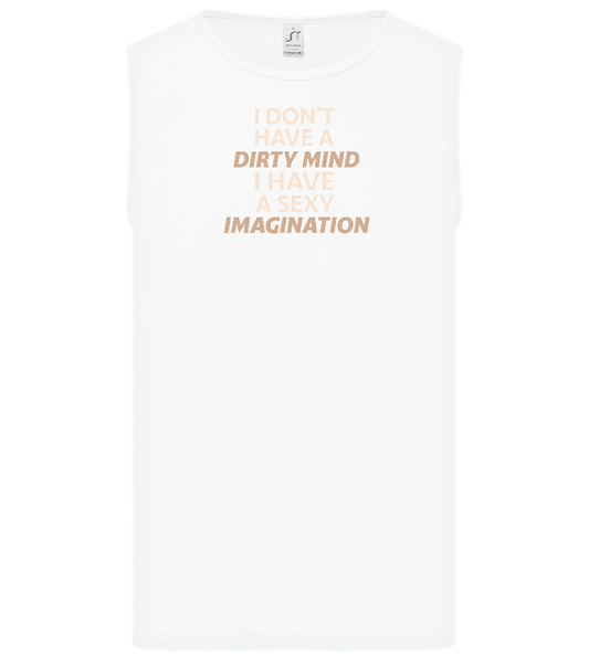 Sexy Imagination Design - Basic men's tank top_WHITE_front