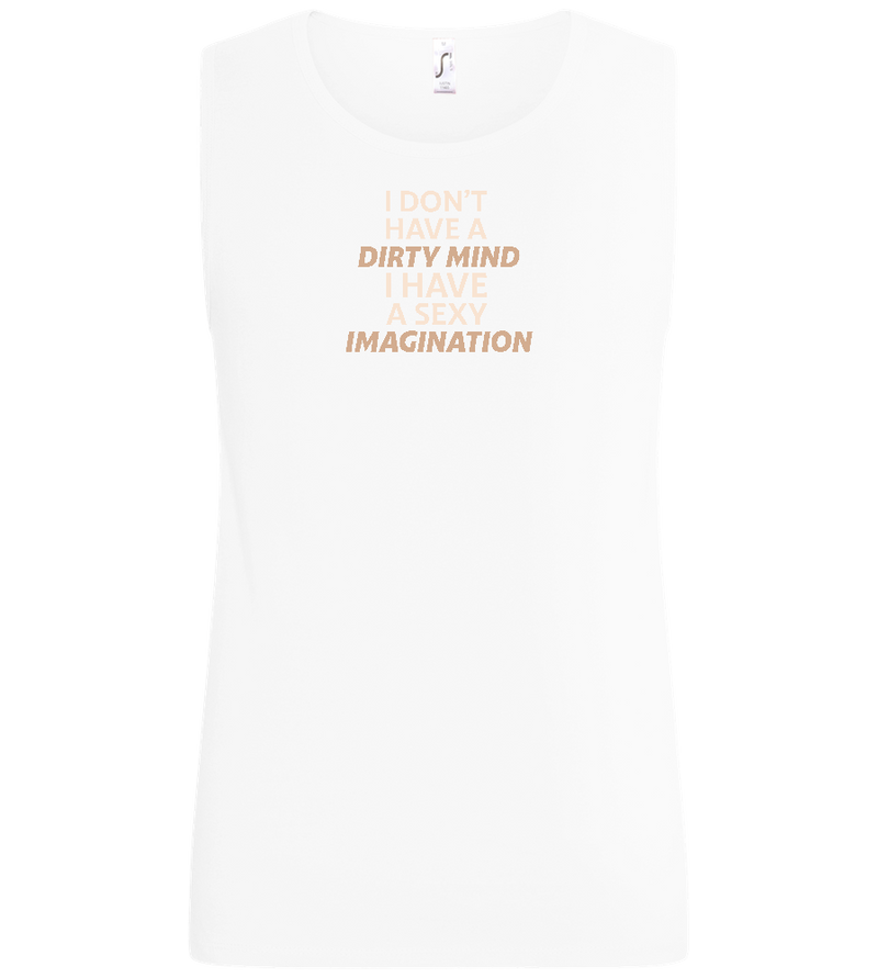 Sexy Imagination Design - Basic men's tank top_WHITE_front