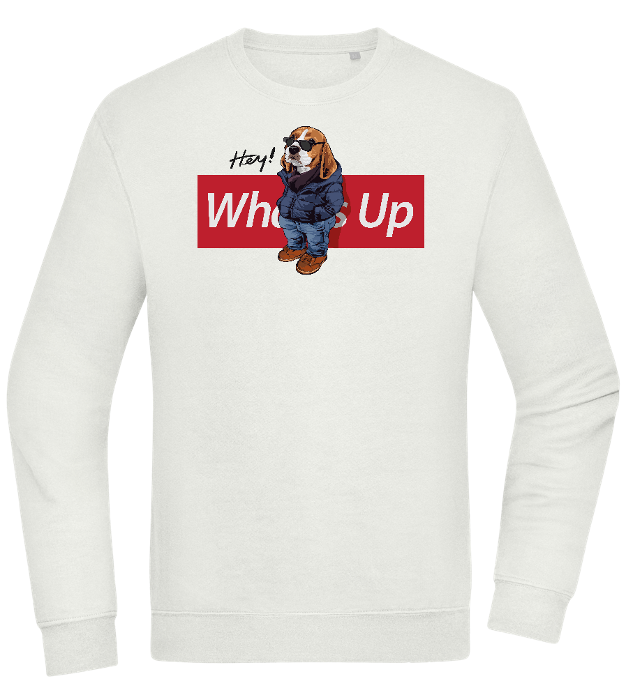 What's Up Dog Design - Comfort Essential Unisex Sweater_CREAMY GREEN_front