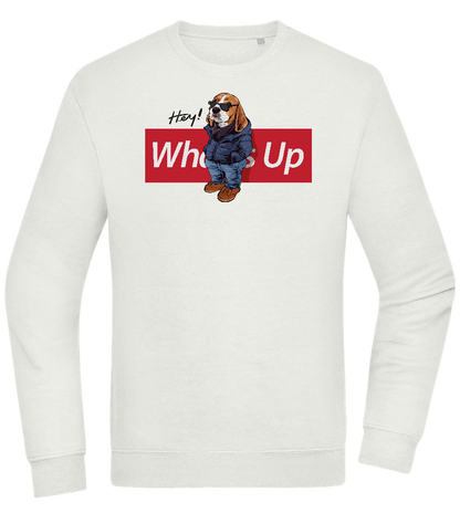 What's Up Dog Design - Comfort Essential Unisex Sweater_CREAMY GREEN_front