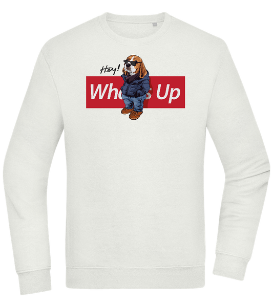 What's Up Dog Design - Comfort Essential Unisex Sweater_CREAMY GREEN_front