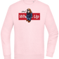 What's Up Dog Design - Comfort Essential Unisex Sweater_LIGHT PEACH ROSE_front