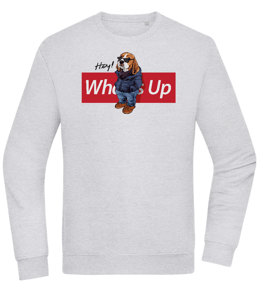 What's Up Dog Design - Comfort Essential Unisex Sweater_ORION GREY II_front