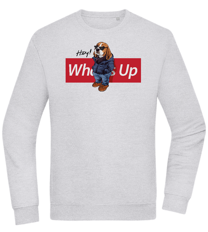 What's Up Dog Design - Comfort Essential Unisex Sweater_ORION GREY II_front