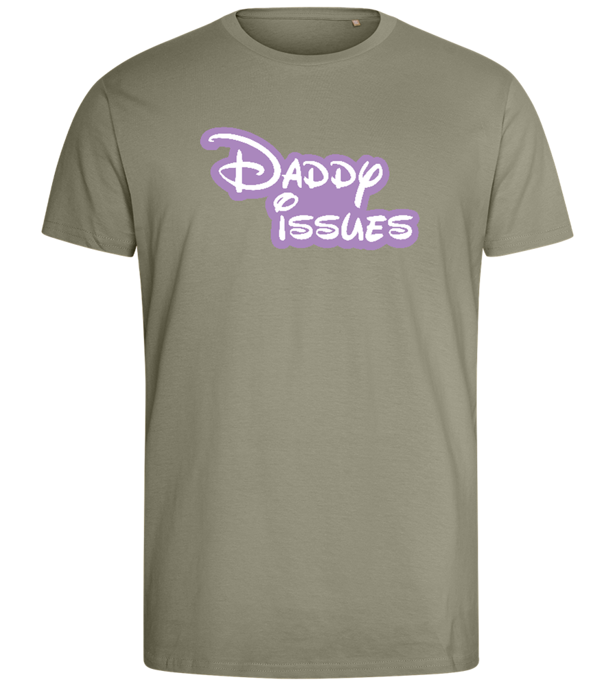 Daddy Issues Design - Comfort men's fitted t-shirt_KHAKI_front