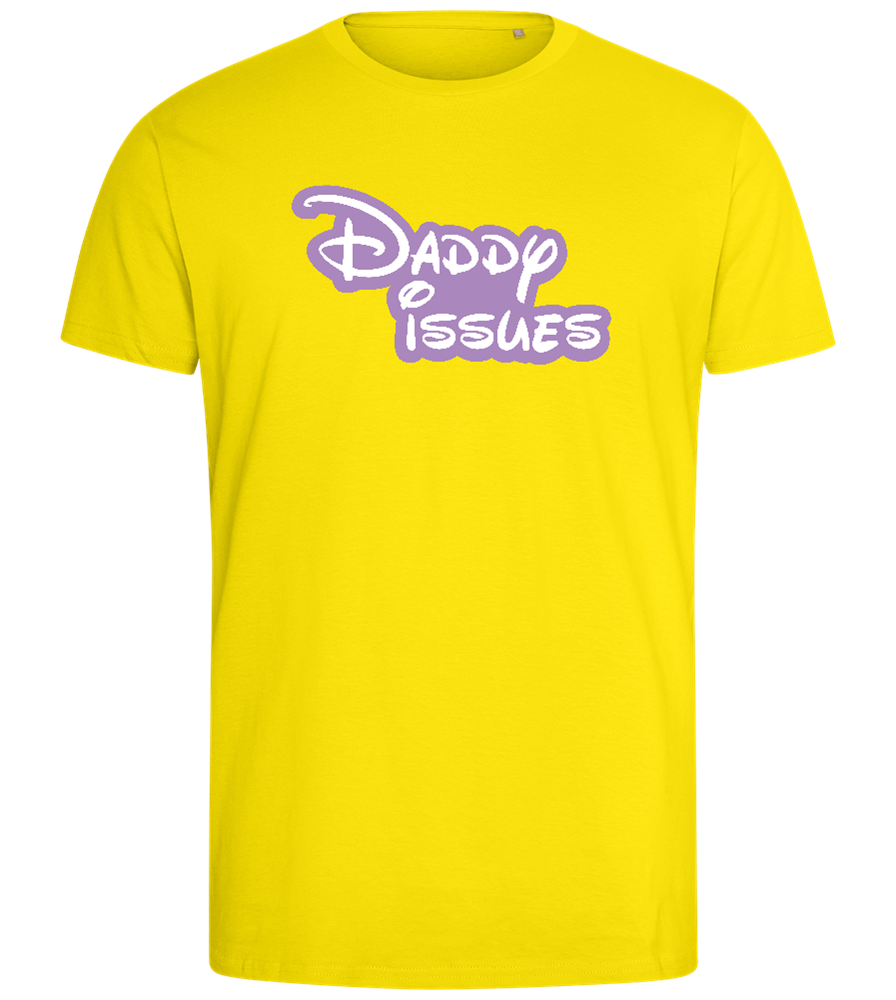 Daddy Issues Design - Comfort men's fitted t-shirt_YELLOW_front