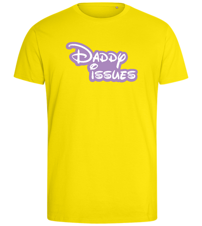 Daddy Issues Design - Comfort men's fitted t-shirt_YELLOW_front