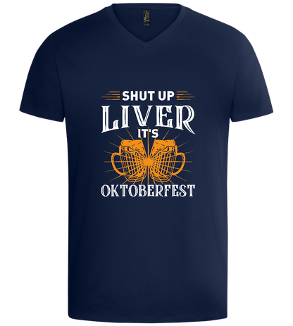 Shut Up Liver It's Oktoberfest Design - Basic men's v-neck t-shirt_MARINE_front