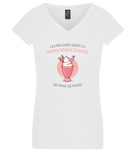 Cause For Weight Gain Design - Basic women's v-neck t-shirt
