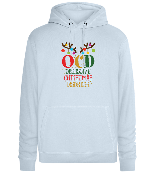 OCD Obsessive Christmas Disorder Design - Premium unisex hoodie_CREAMY BLUE_front