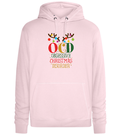 OCD Obsessive Christmas Disorder Design - Premium unisex hoodie_LIGHT PEACH ROSE_front