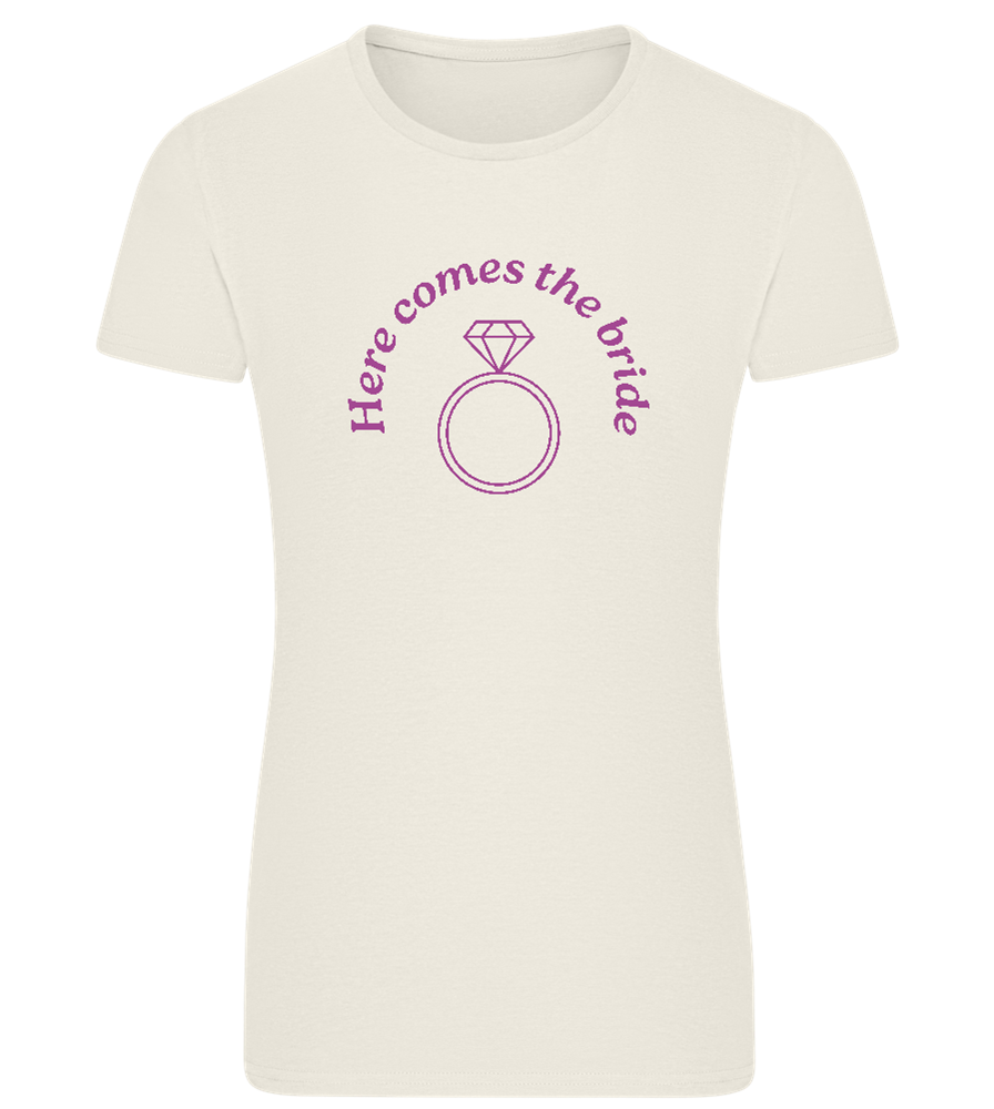 Here Comes the Bride Design - Comfort women's fitted t-shirt_SILESTONE_front