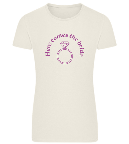 Here Comes the Bride Design - Comfort women's fitted t-shirt_SILESTONE_front