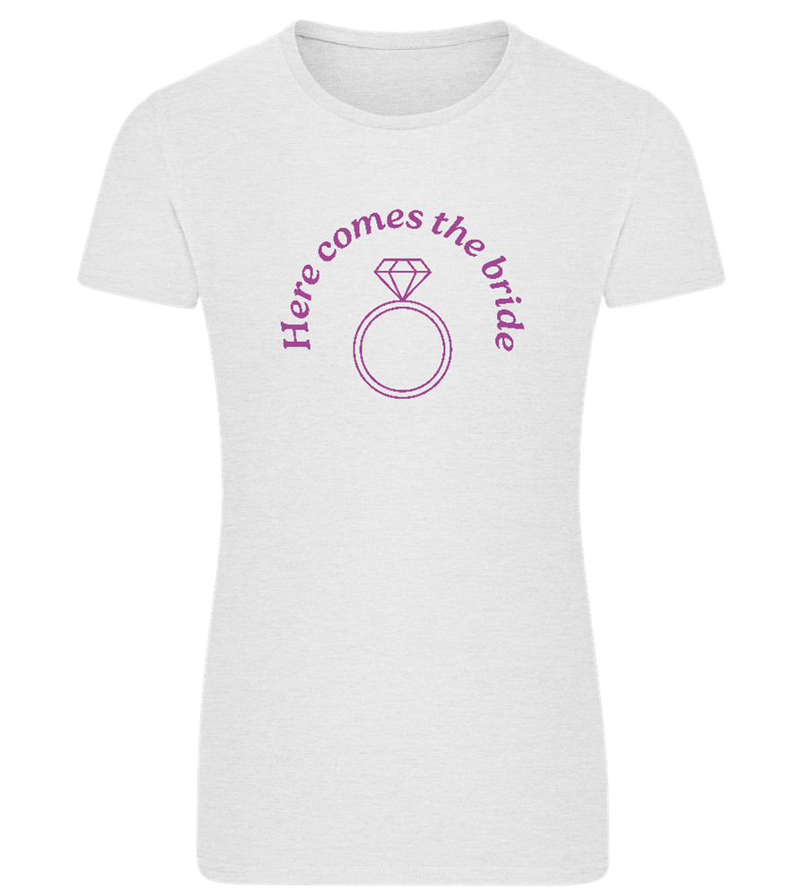 Here Comes the Bride Design - Comfort women's fitted t-shirt_VIBRANT WHITE_front